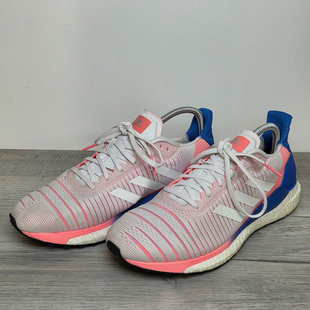 Adidas Solar Glide 19 Women's Size 10 Boost Running Shoes EE4335 Pink Blue